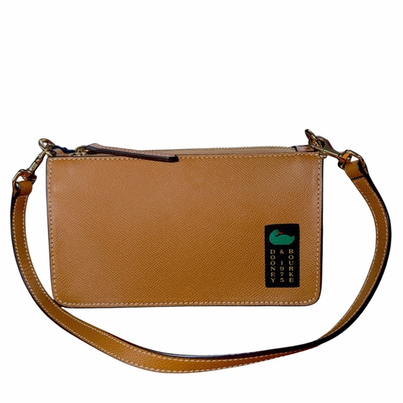 Dooney & Bourke Handbags - Dooney & Bourke Alpine Demi 20 Caramel Pebble Leather with Duck Logo, NWT